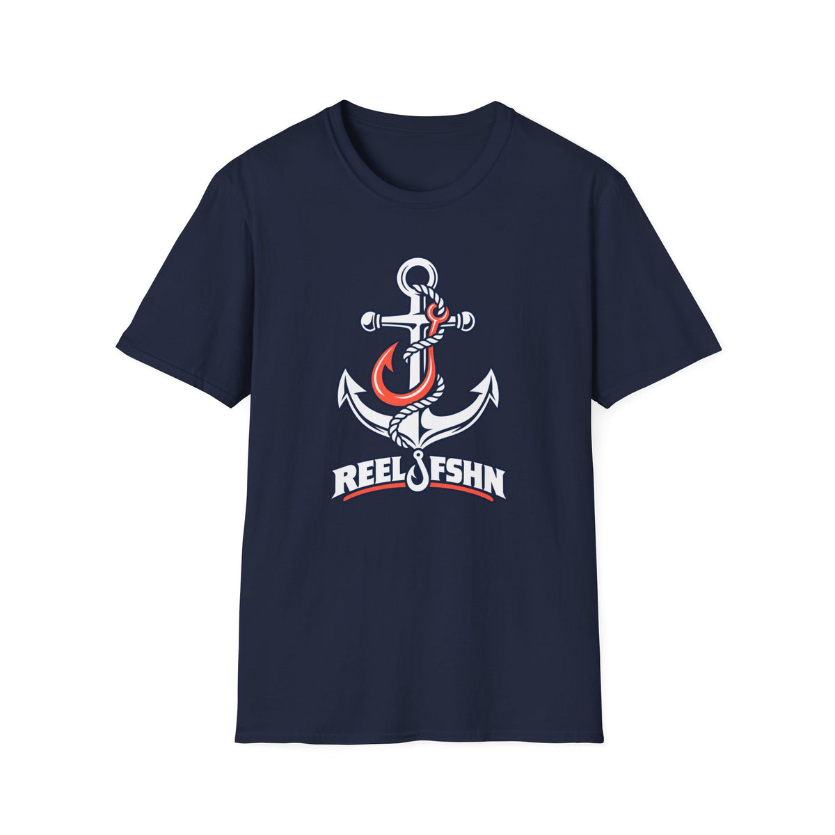 Coral & White Anchor T-Shirt