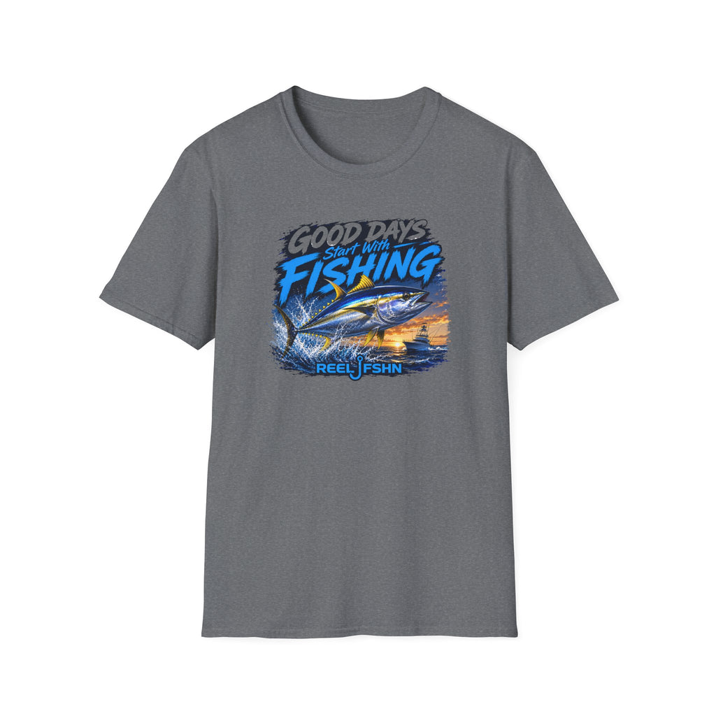 Good Days Start With Fishing Yellowfin Tuna T-Shirt