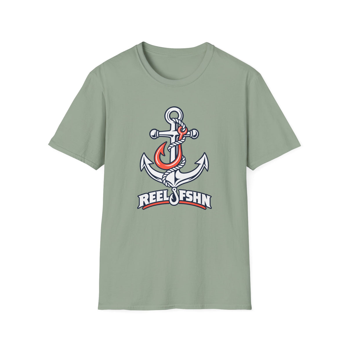 Coral & White Anchor T-Shirt