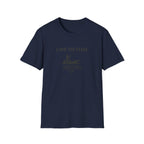 Navy blue Comfort Colors t-shirt with "LIVE TO FISH" text and a fishing boat graphic.