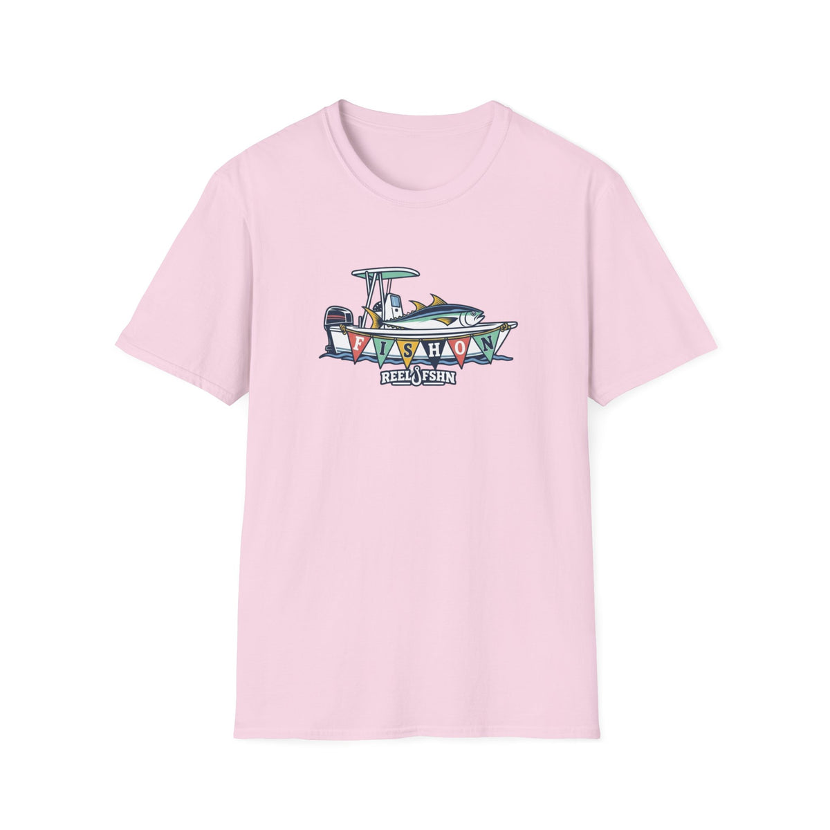 Fish On Tropical Boat T-Shirt