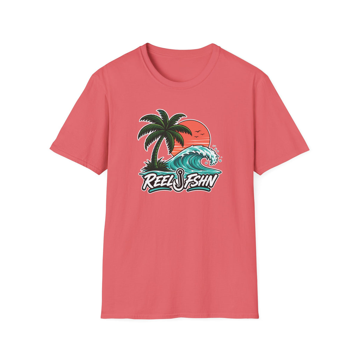 Palm & Turquoise Wave T-Shirt