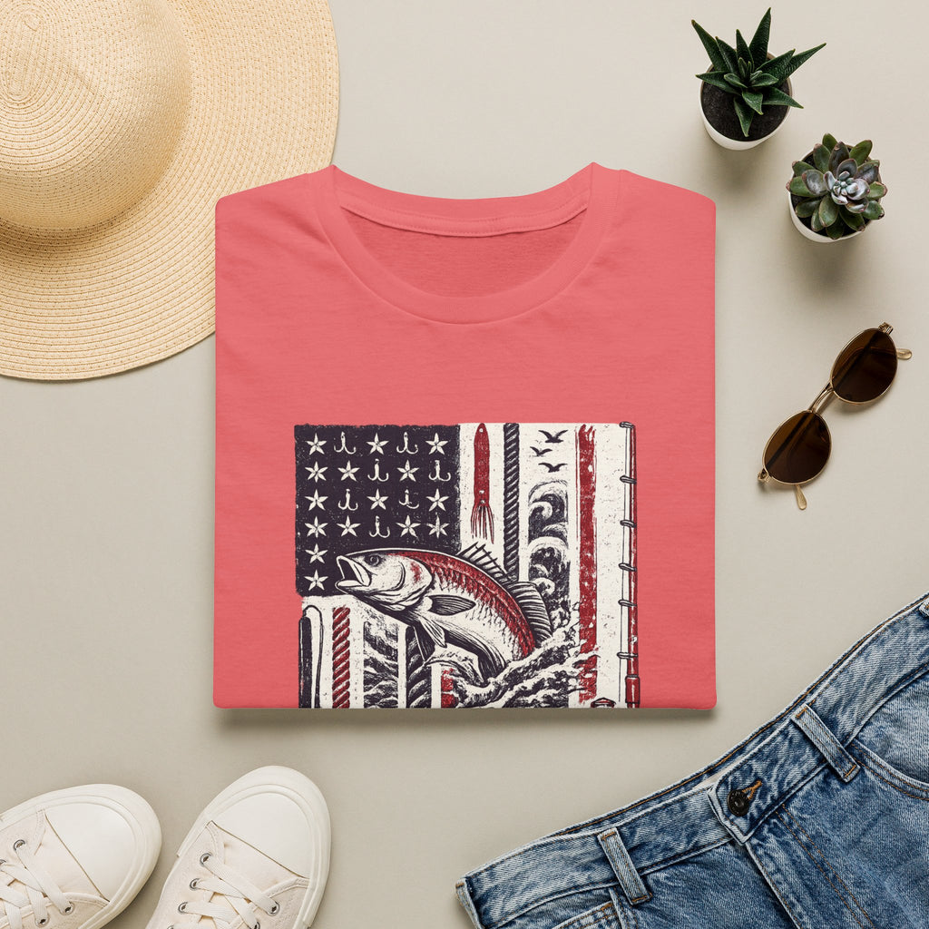 American flag with Tuna T-Shirt