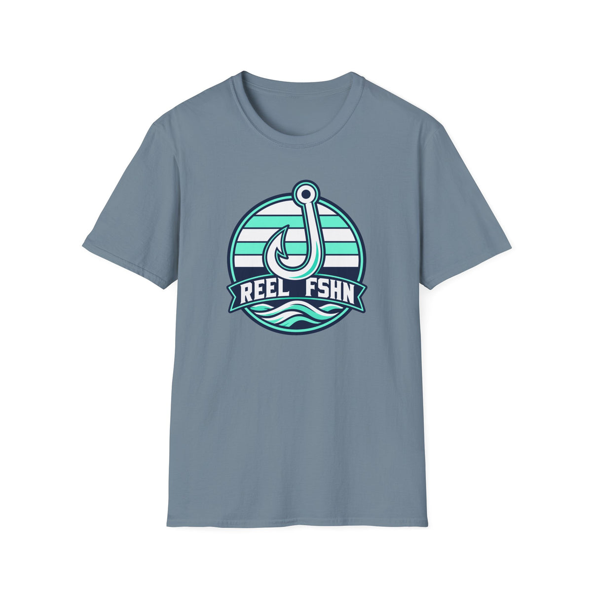 White & Seafoam Hook T-Shirt