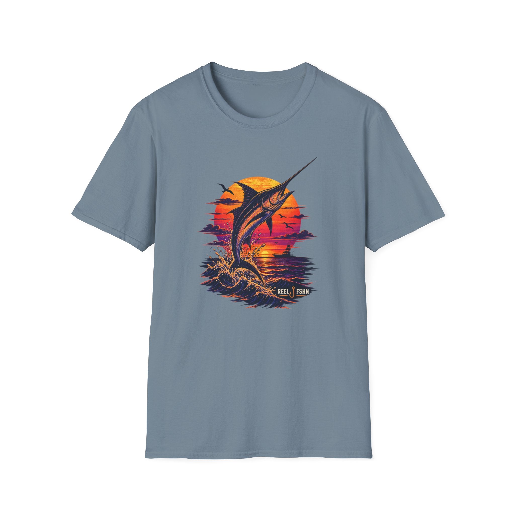 Marlin Sunset Silhouette  T-Shirt