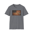 American Flag With Marlin T-Shirt