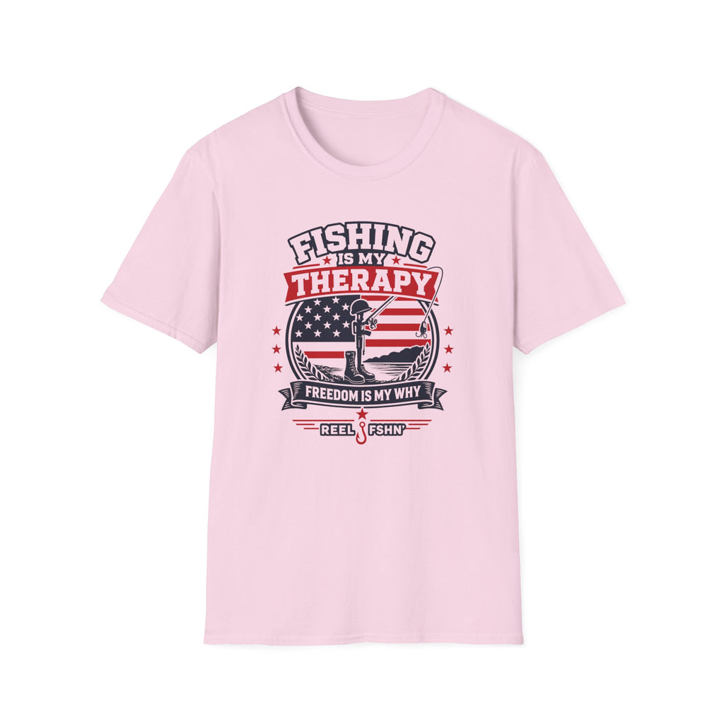 Fishing Is My Therapy Freedom Is My Why T-Shirt