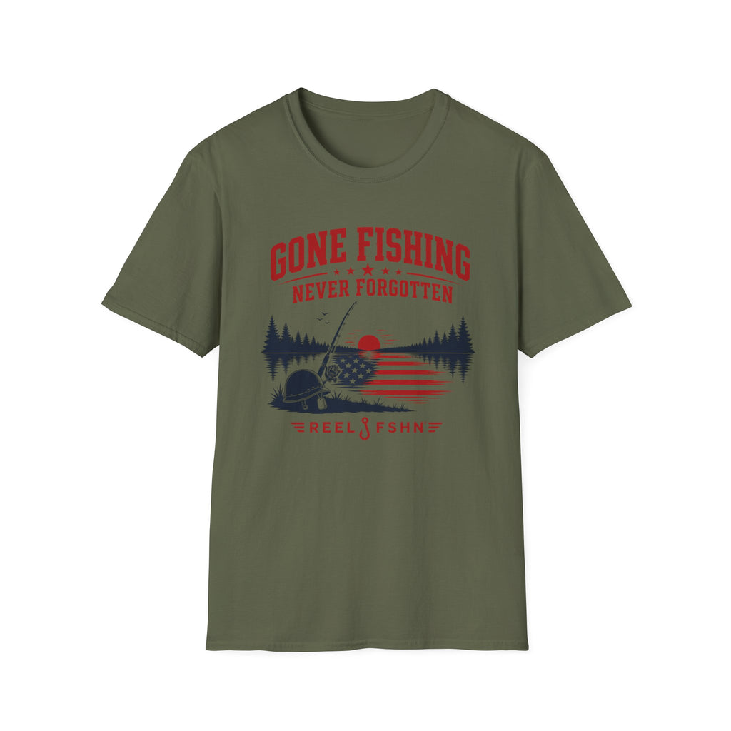 Gone Fishing Never Forgotten T-Shirt