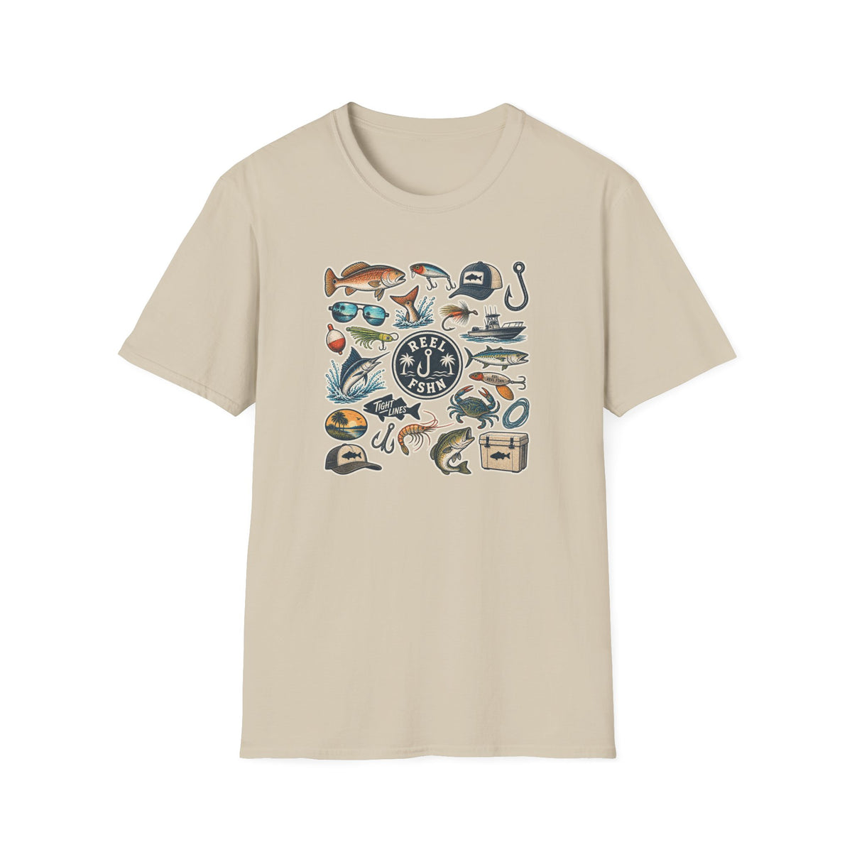 Tackle Box Sticker Sheet T-Shirt