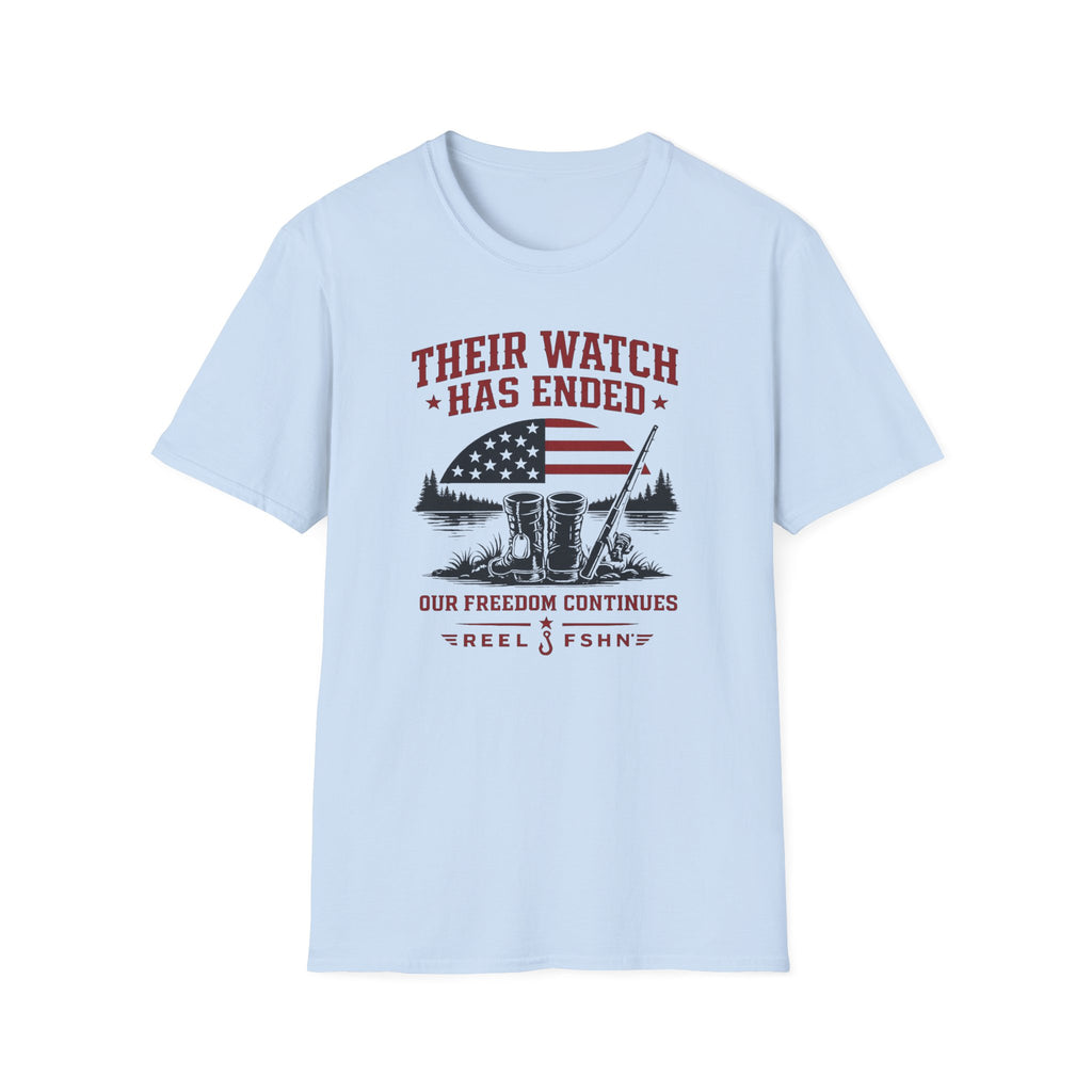 Their Watch Has Ended Our Freedom Continues T-Shirt