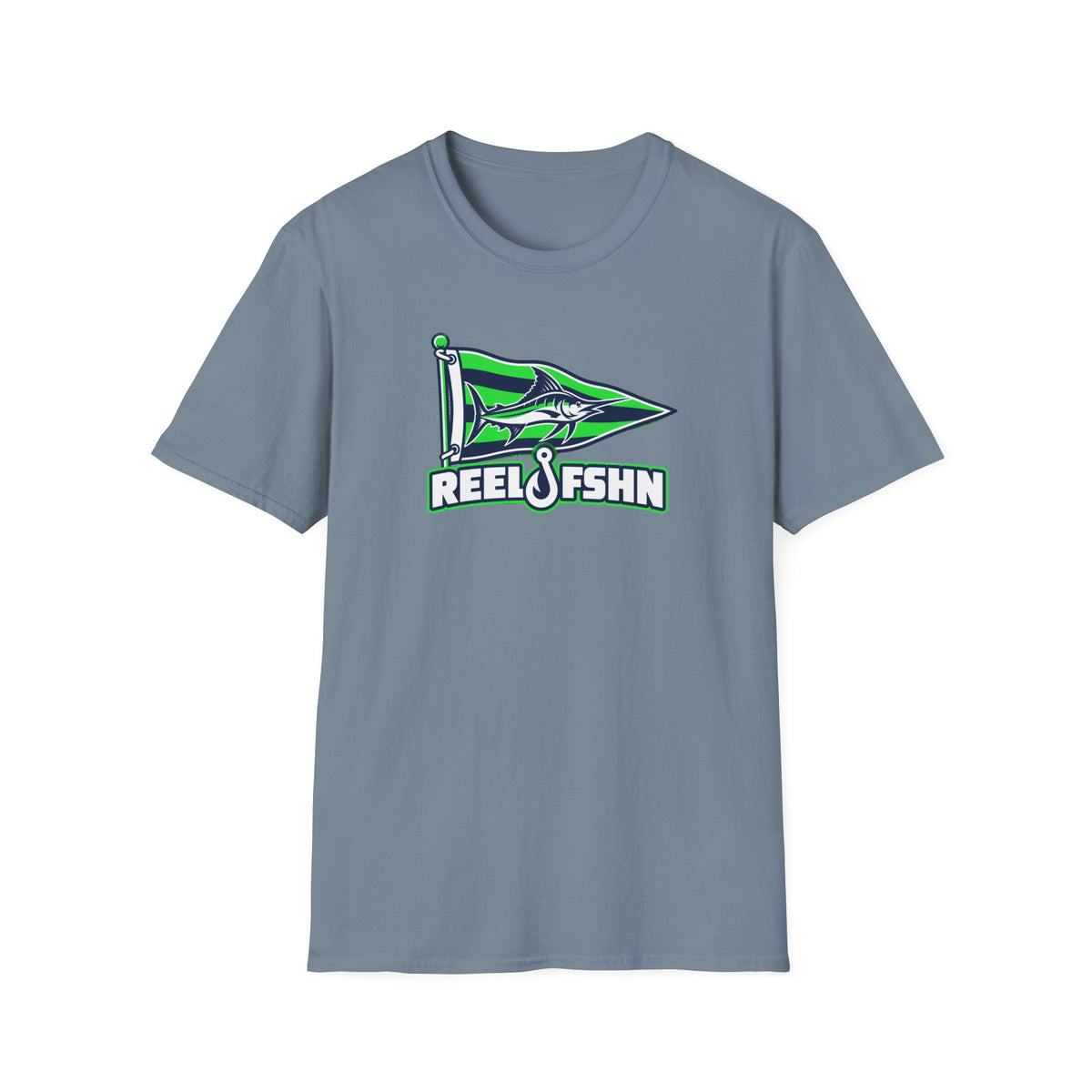 Green Marlin Pennant Flag T-Shirt