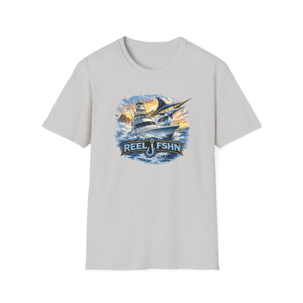 Fishing Boat with Marlin T-Shirt