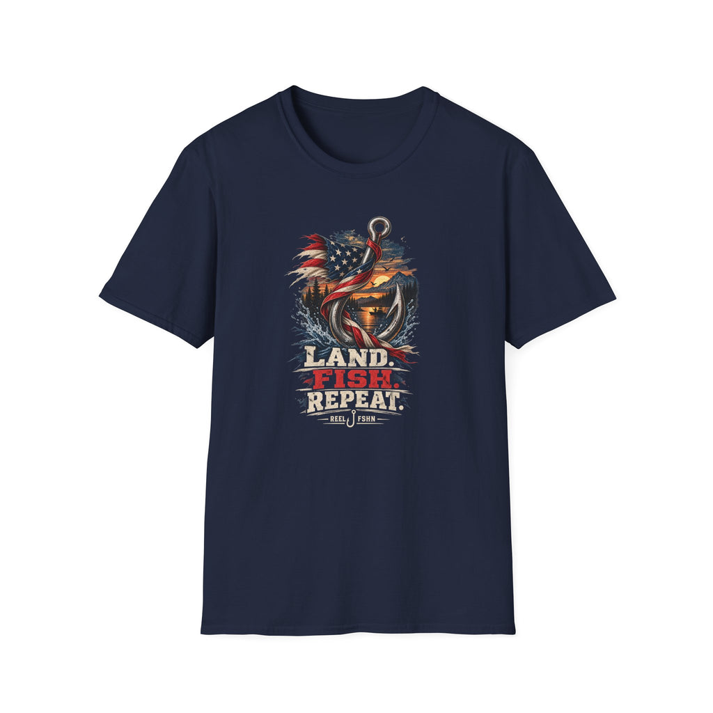 Land. Fish. Repeat. T-Shirt