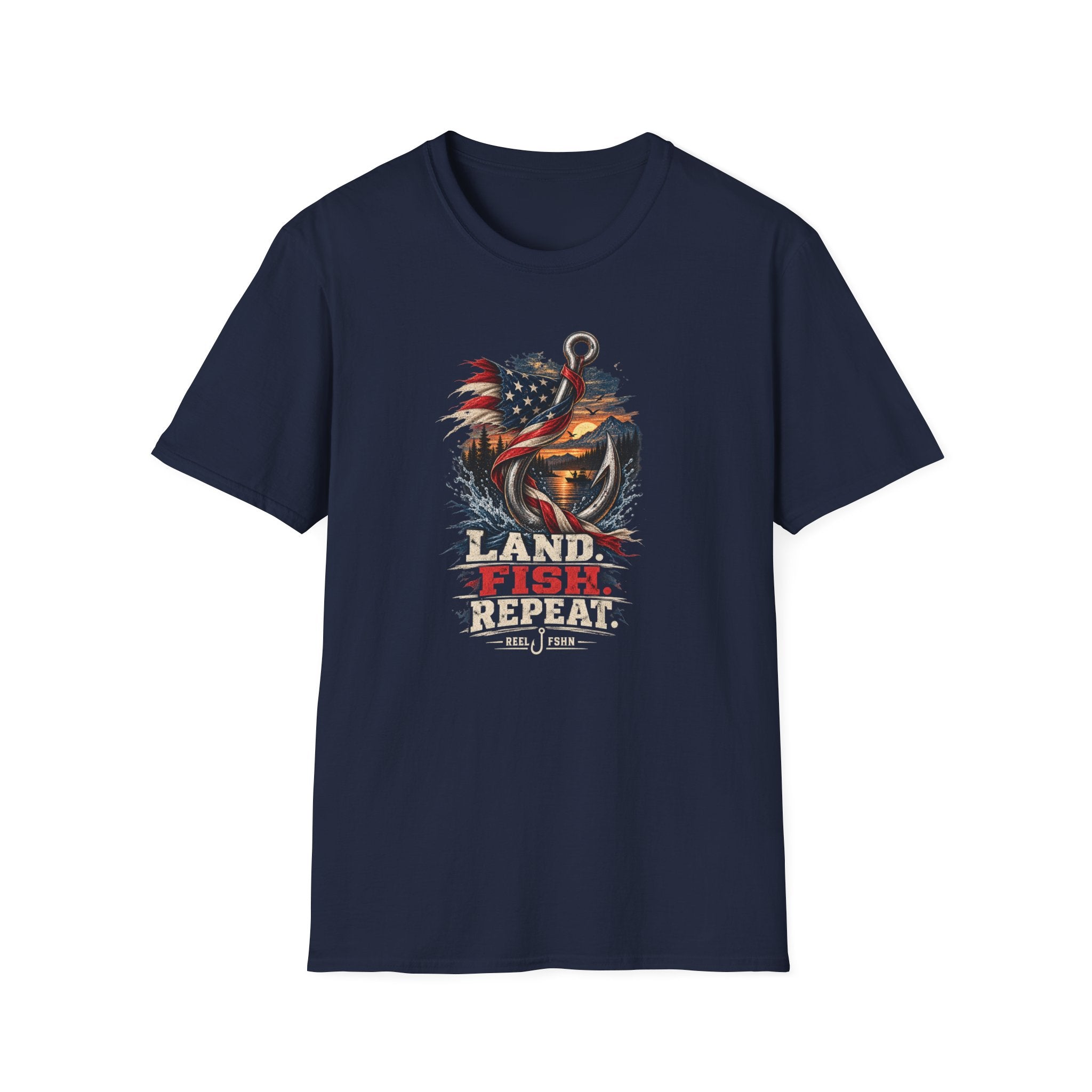 Land. Fish. Repeat. T-Shirt