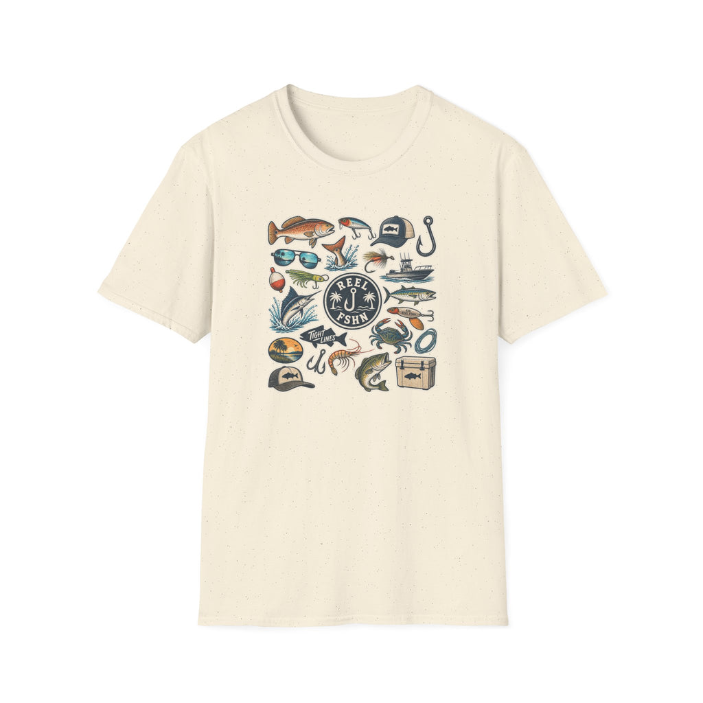 Tackle Box Sticker Sheet T-Shirt
