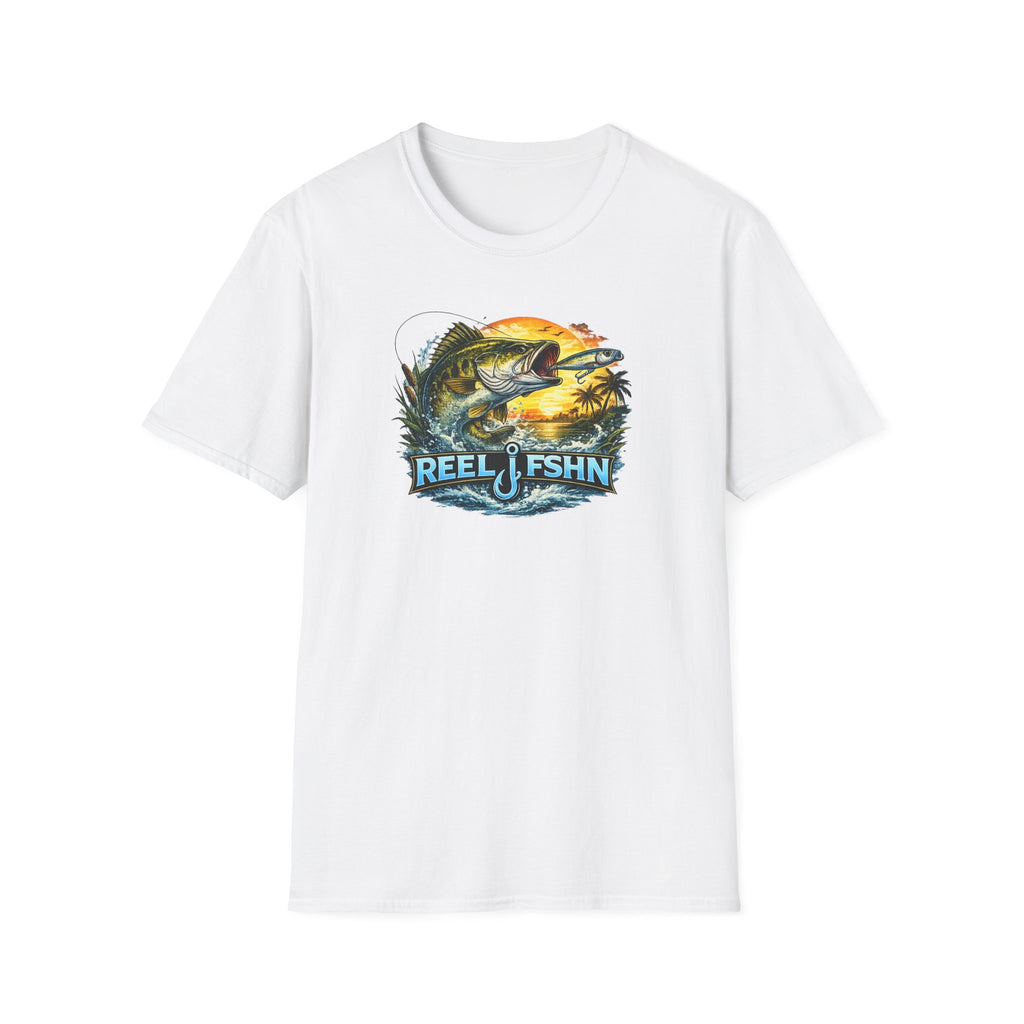 Bass with REEL FSHN Logo T-Shirt