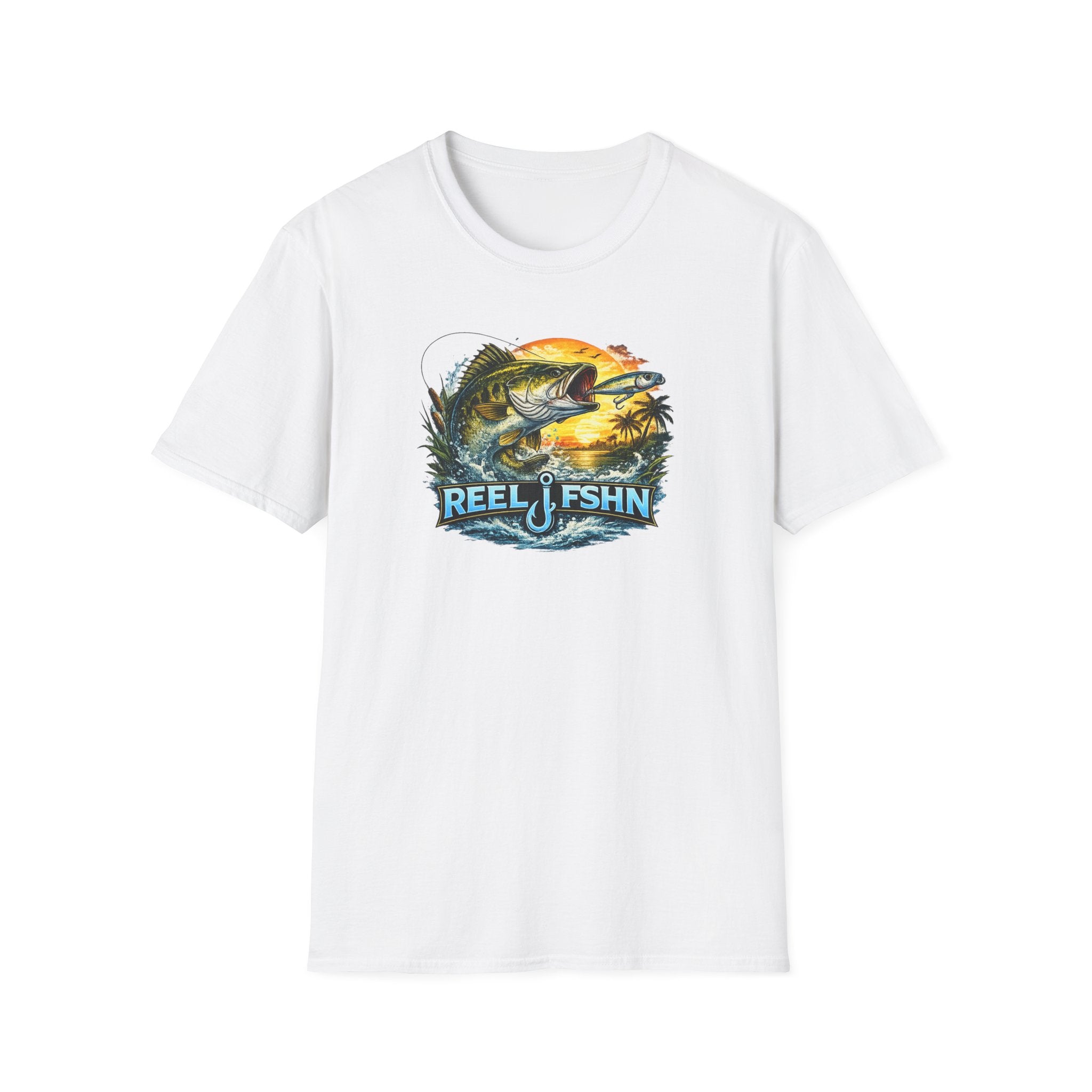 Bass with REEL FSHN Logo T-Shirt
