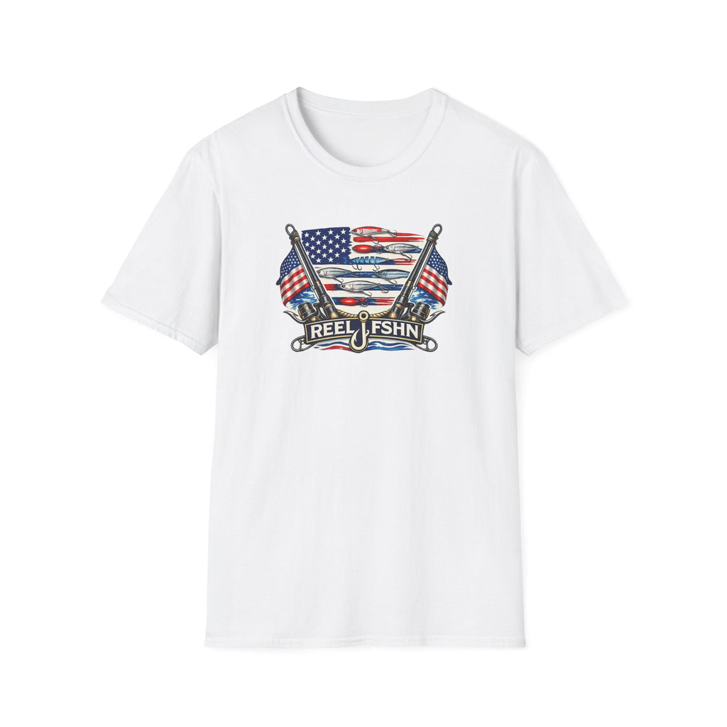 American Flag with Two Rods T-Shirt