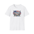 American Flag with Two Rods T-Shirt