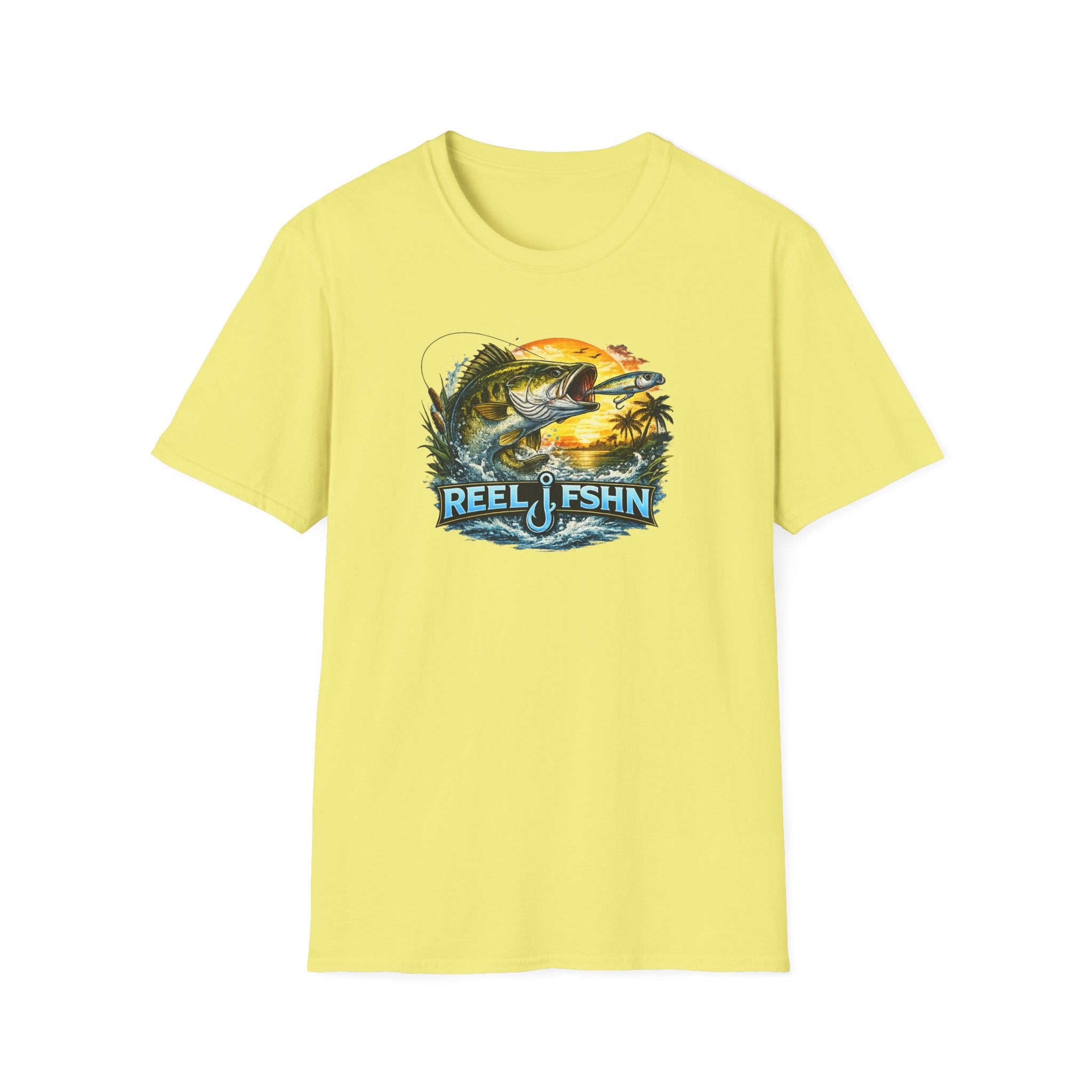 Bass with REEL FSHN Logo T-Shirt