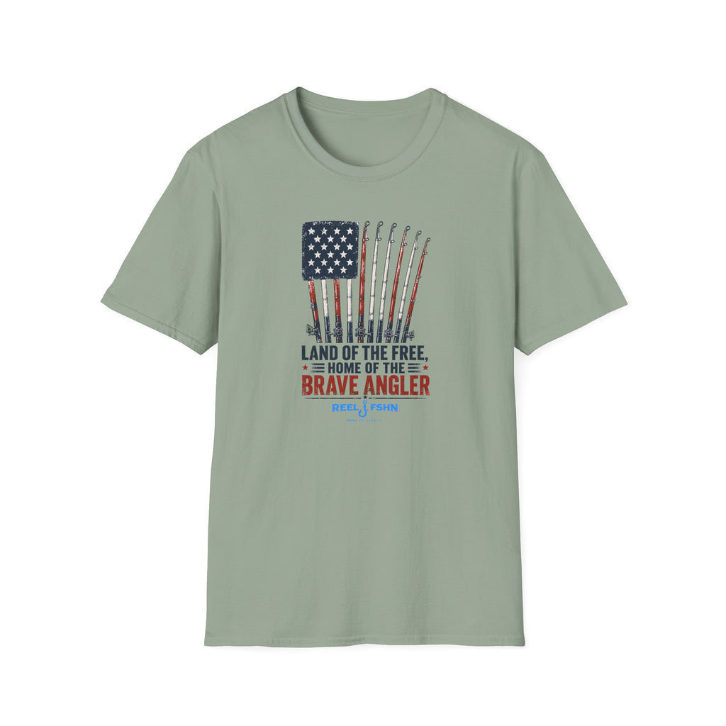 Land Of The Free Home Of The Brave Angler T-Shirt