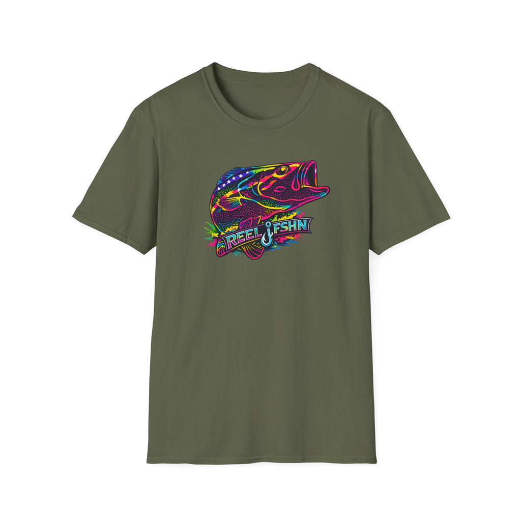 Funky Bass with REEL FSHN Logo T-Shirt