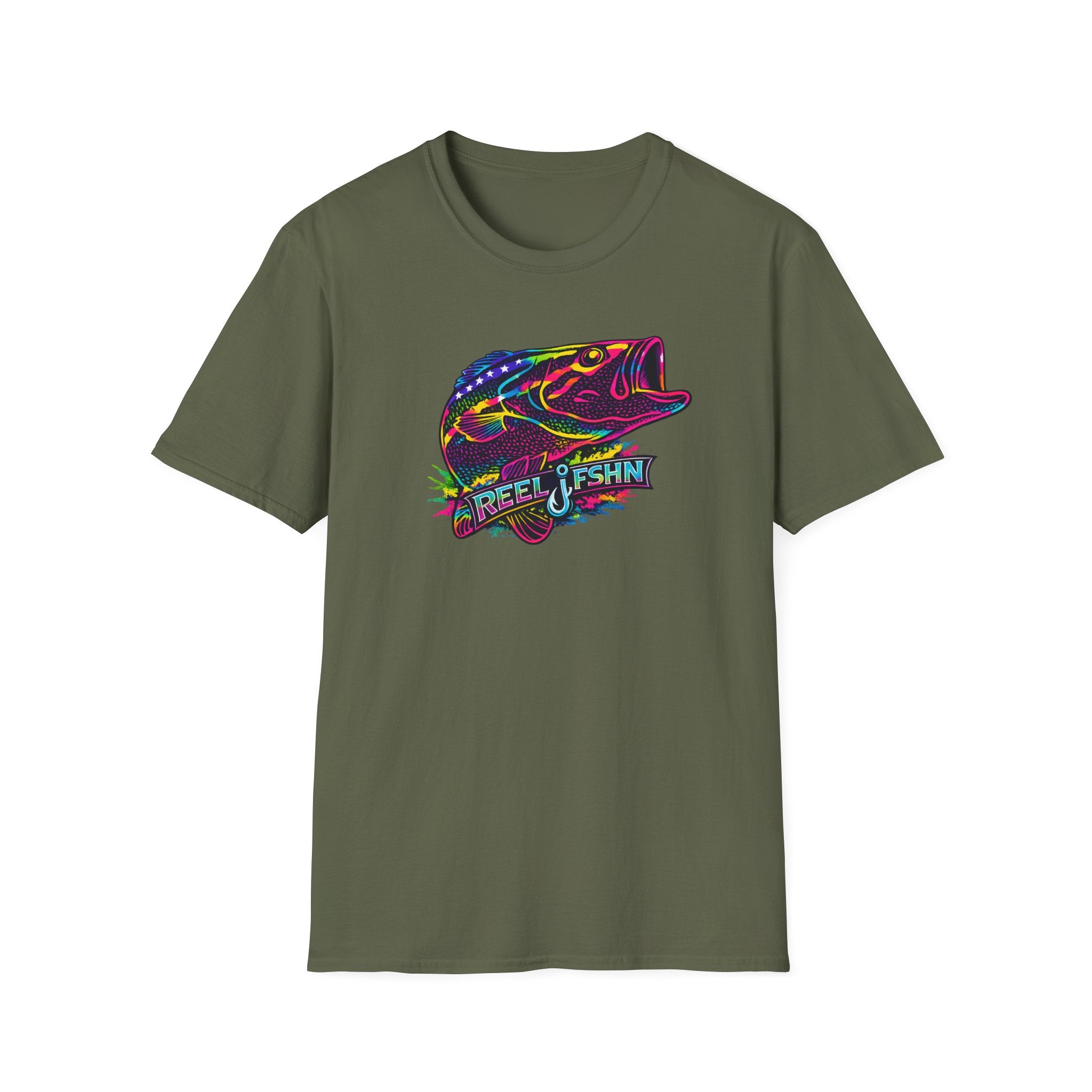 Funky Bass with REEL FSHN Logo T-Shirt