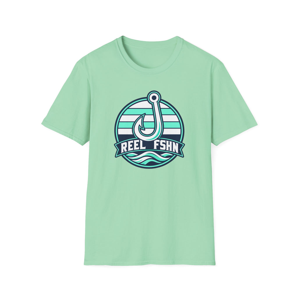 White & Seafoam Hook T-Shirt