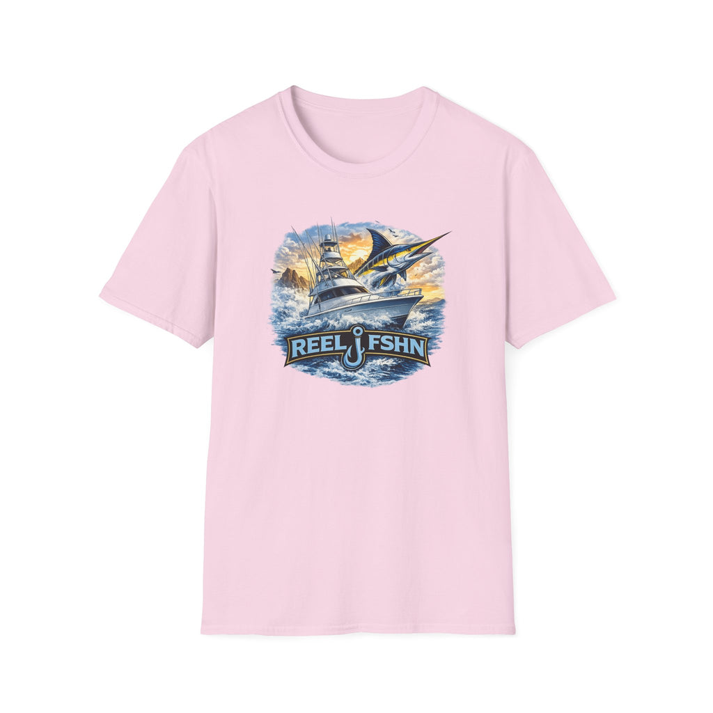 Fishing Boat with Marlin T-Shirt