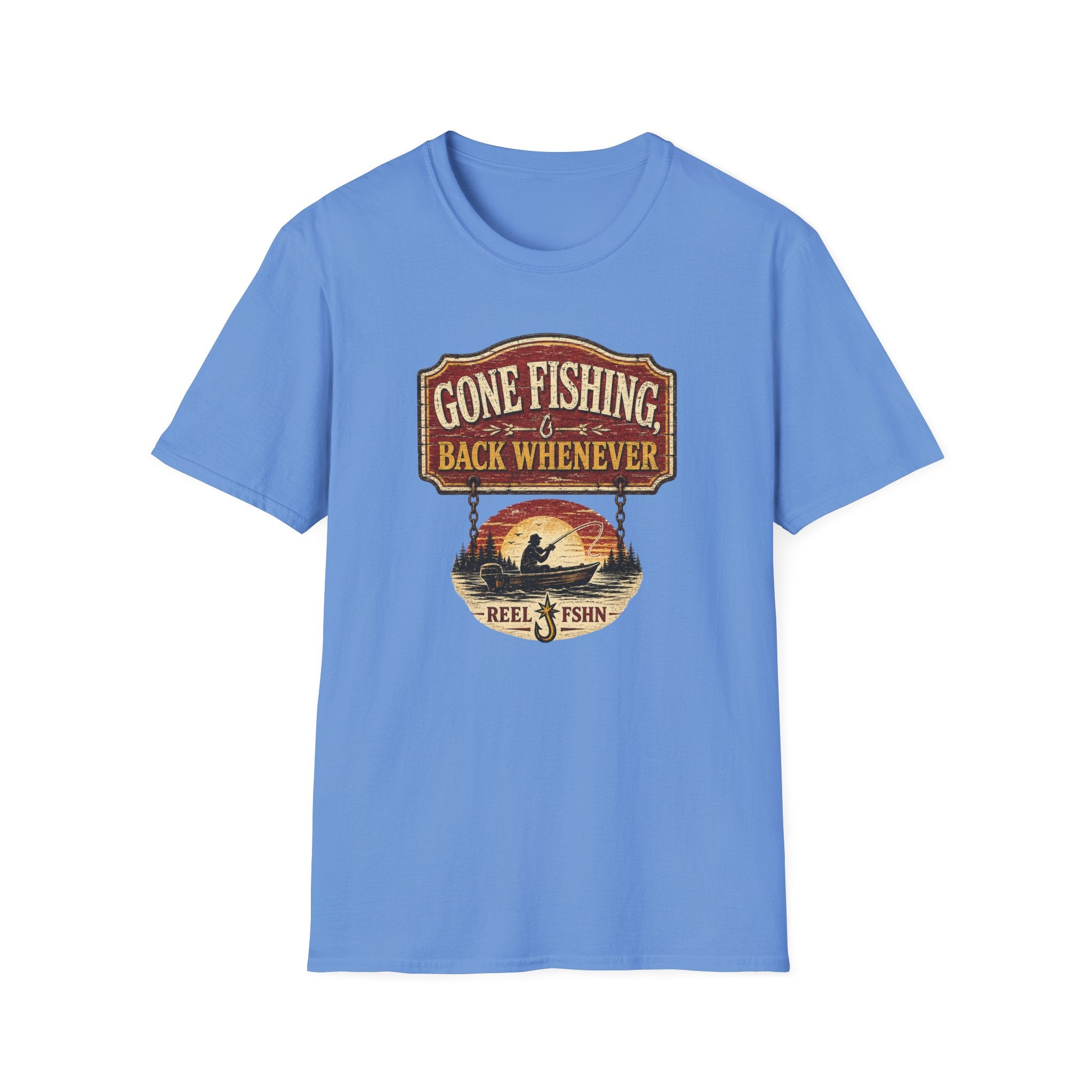 Gone Fishing Back Whenever T-Shirt