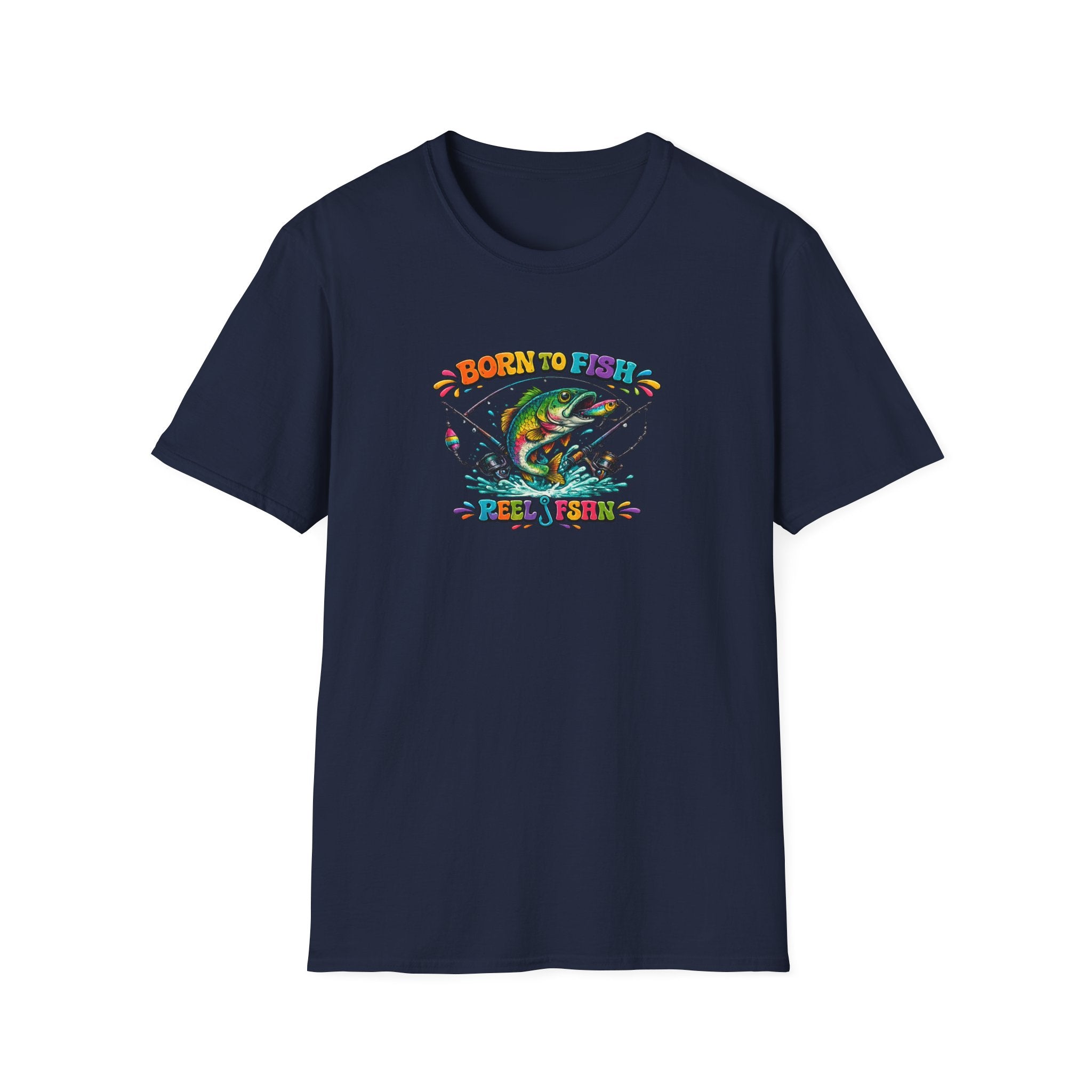 Born To Fish Funky Print T-Shirt