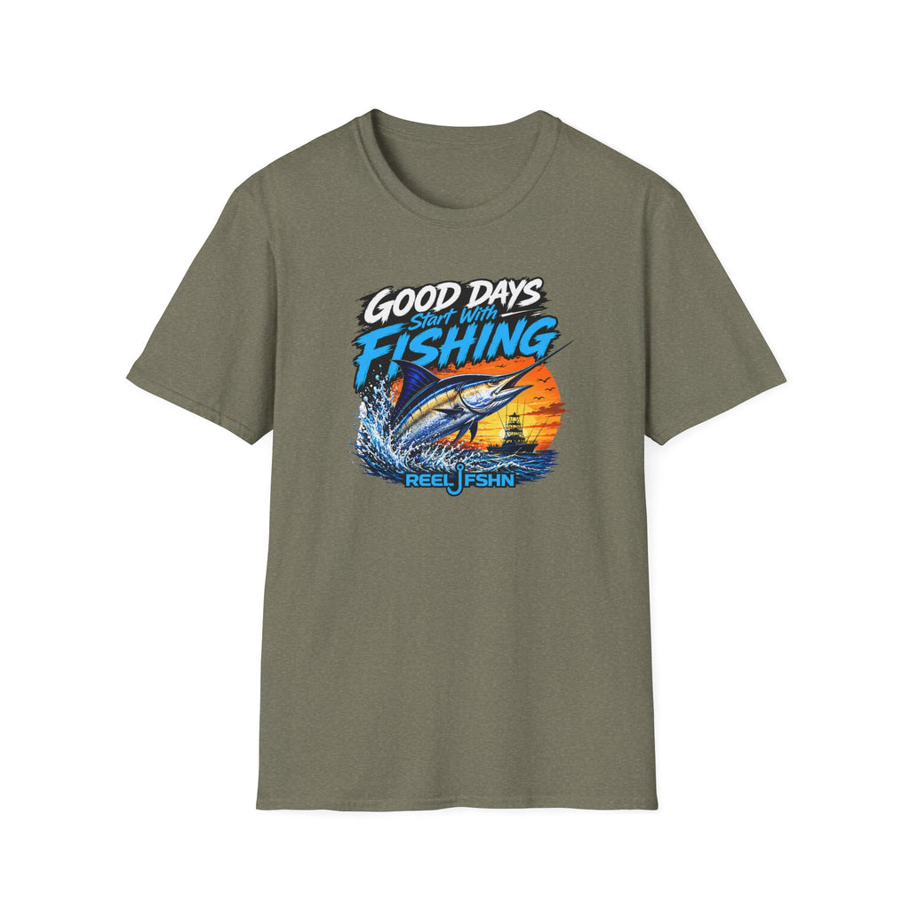 Good Days Start With Fishing Marlin T-Shirt