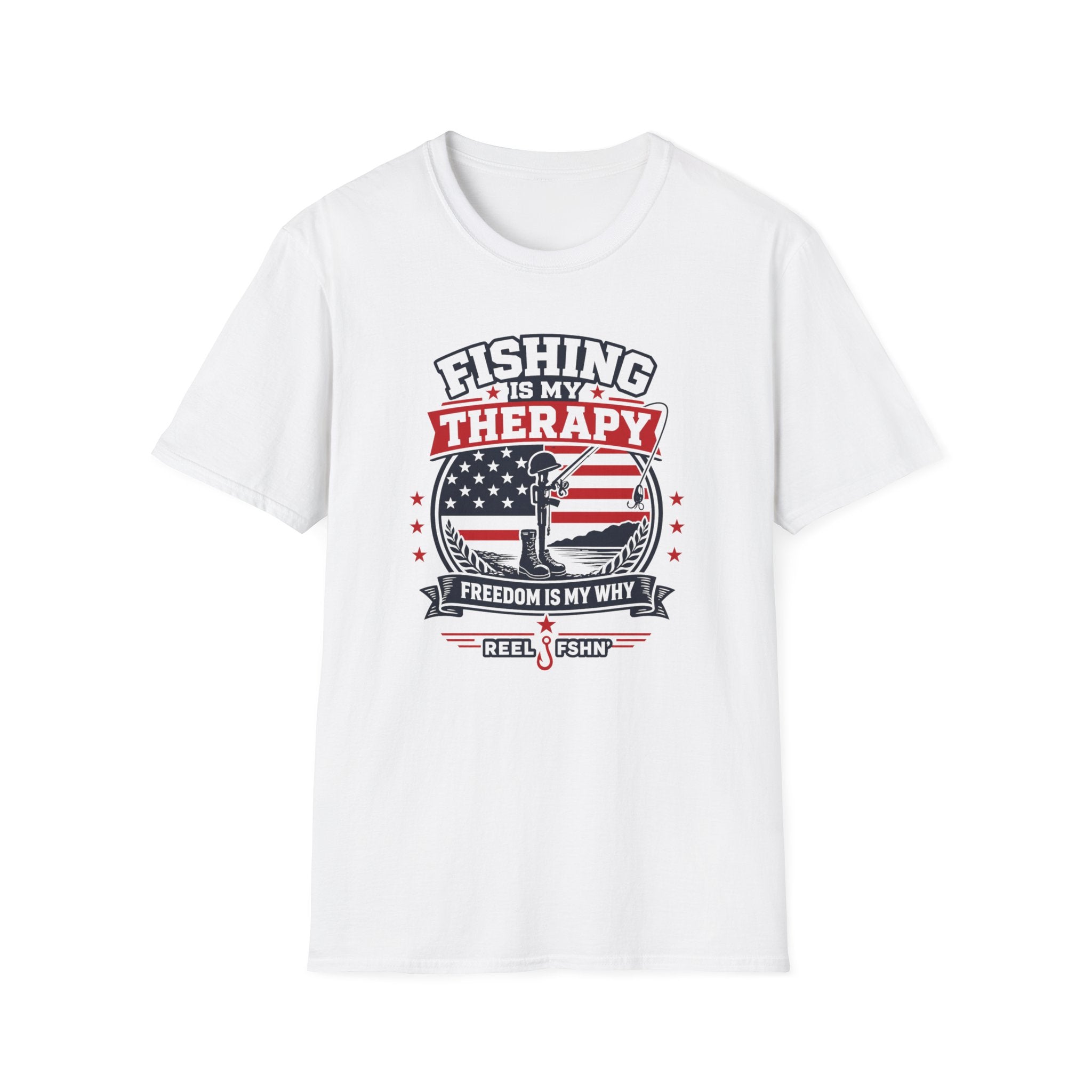 Fishing Is My Therapy Freedom Is My Why T-Shirt