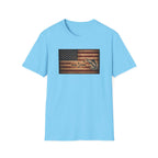American Flag With Marlin T-Shirt