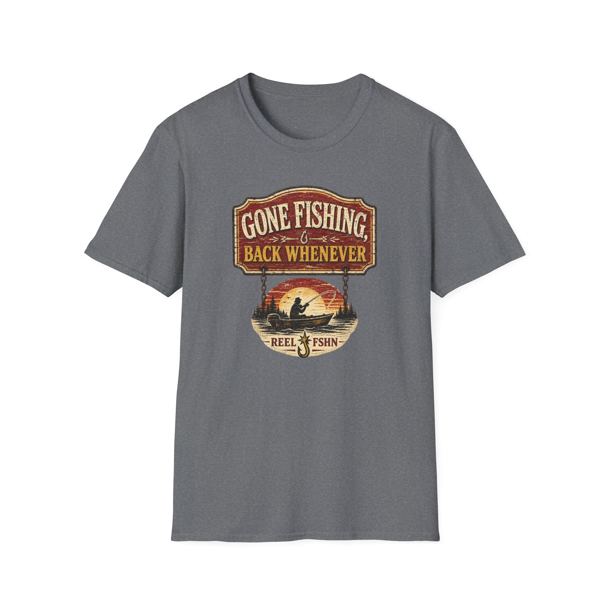 Gone Fishing Back Whenever T-Shirt
