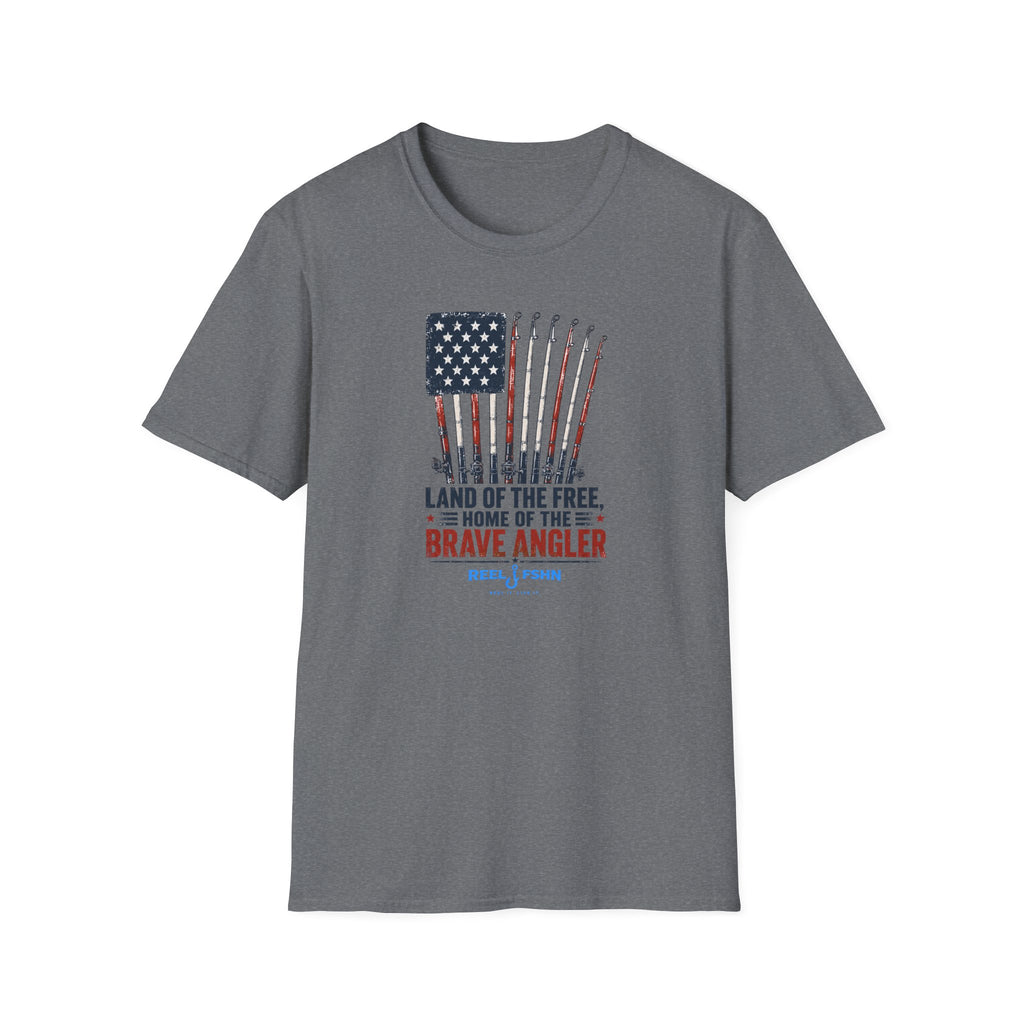 Land Of The Free Home Of The Brave Angler T-Shirt