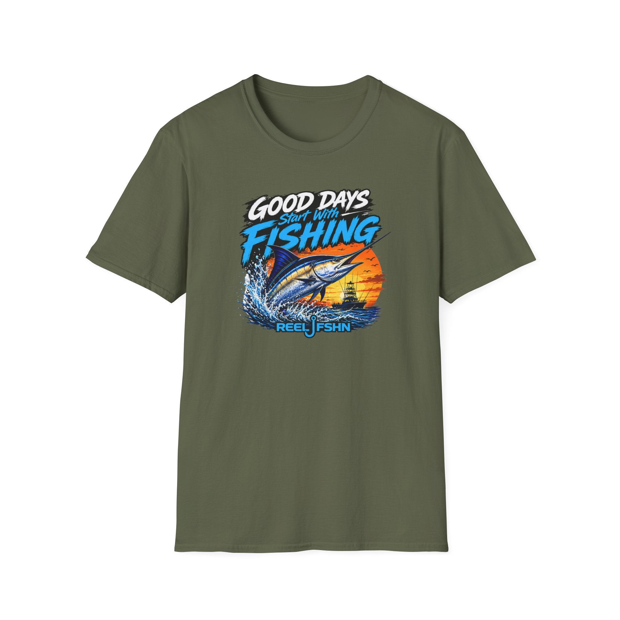 Good Days Start With Fishing Marlin T-Shirt