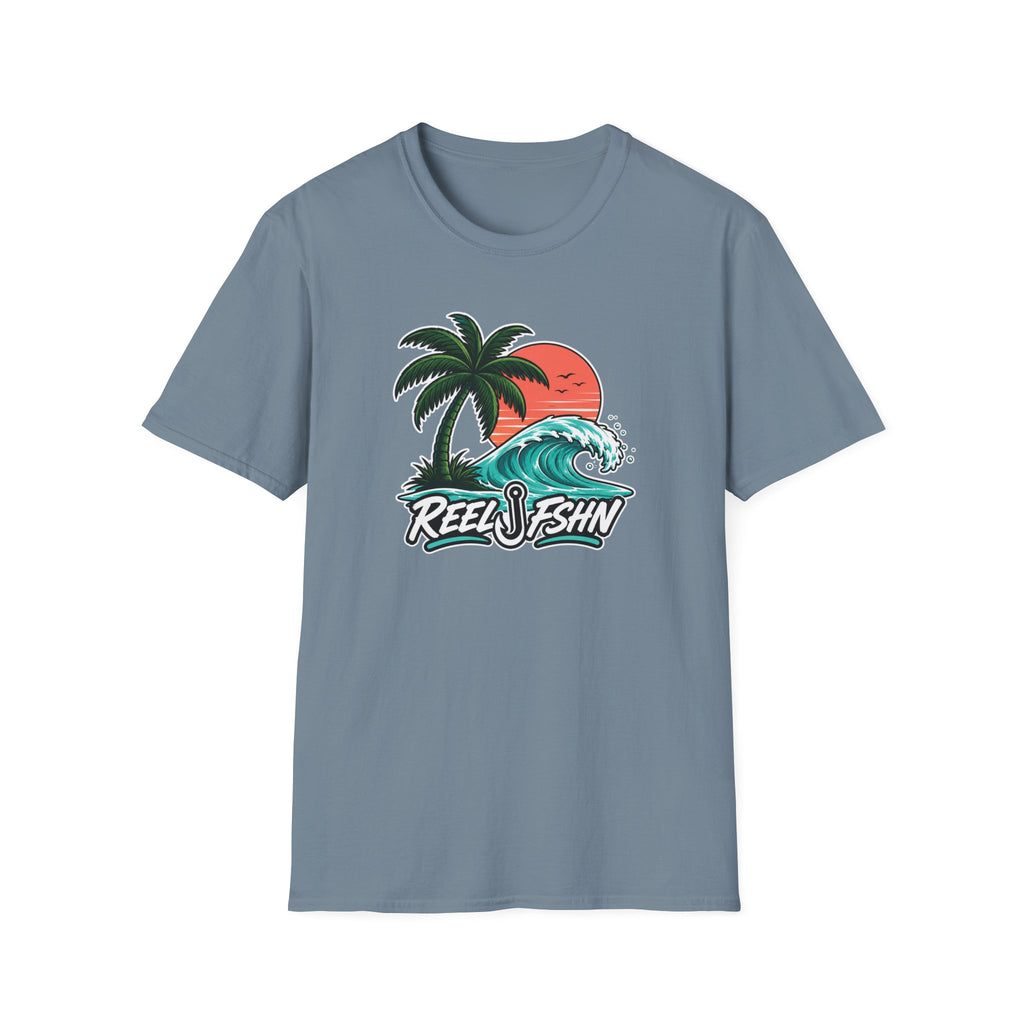 Palm & Turquoise Wave T-Shirt