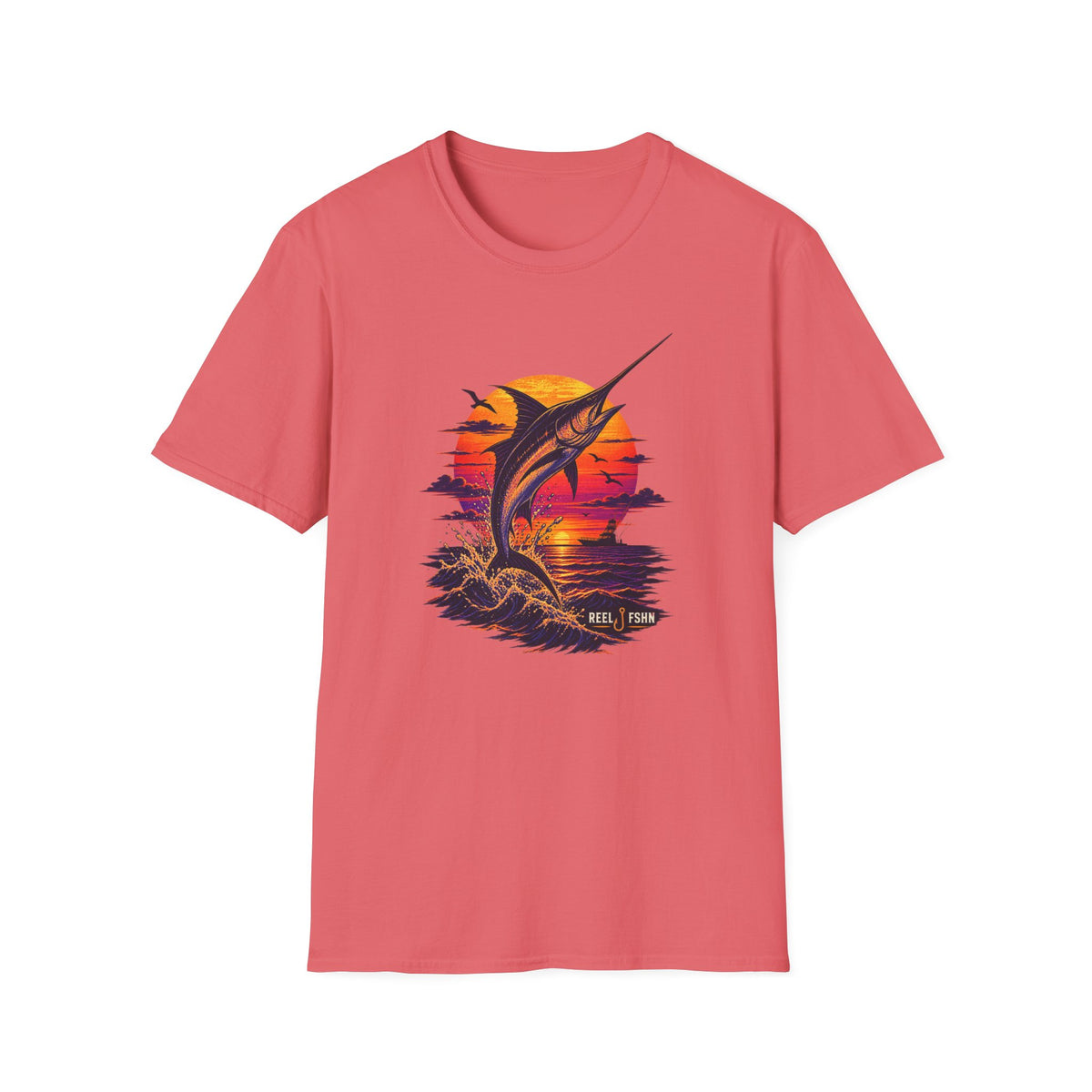 Marlin Sunset Silhouette  T-Shirt