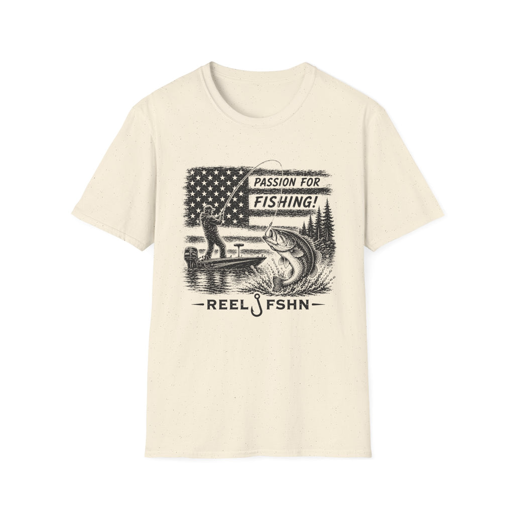 Passion For Fishing Black Print T-Shirt