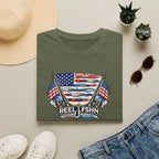 American Flag with Two Rods T-Shirt