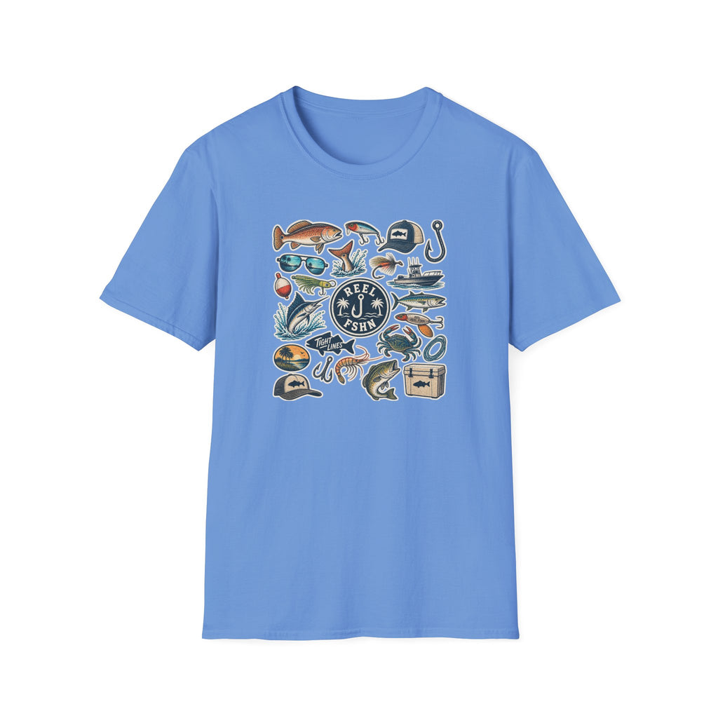 Tackle Box Sticker Sheet T-Shirt