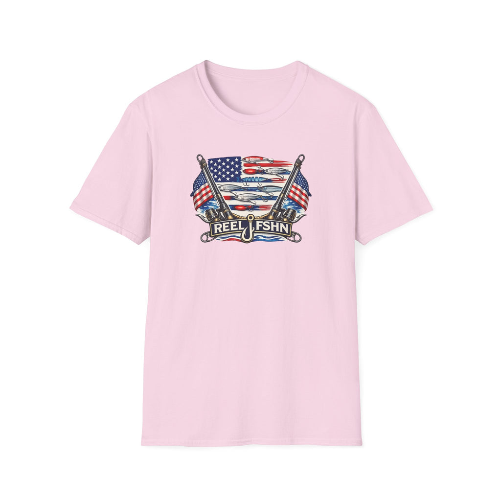American Flag with Two Rods T-Shirt