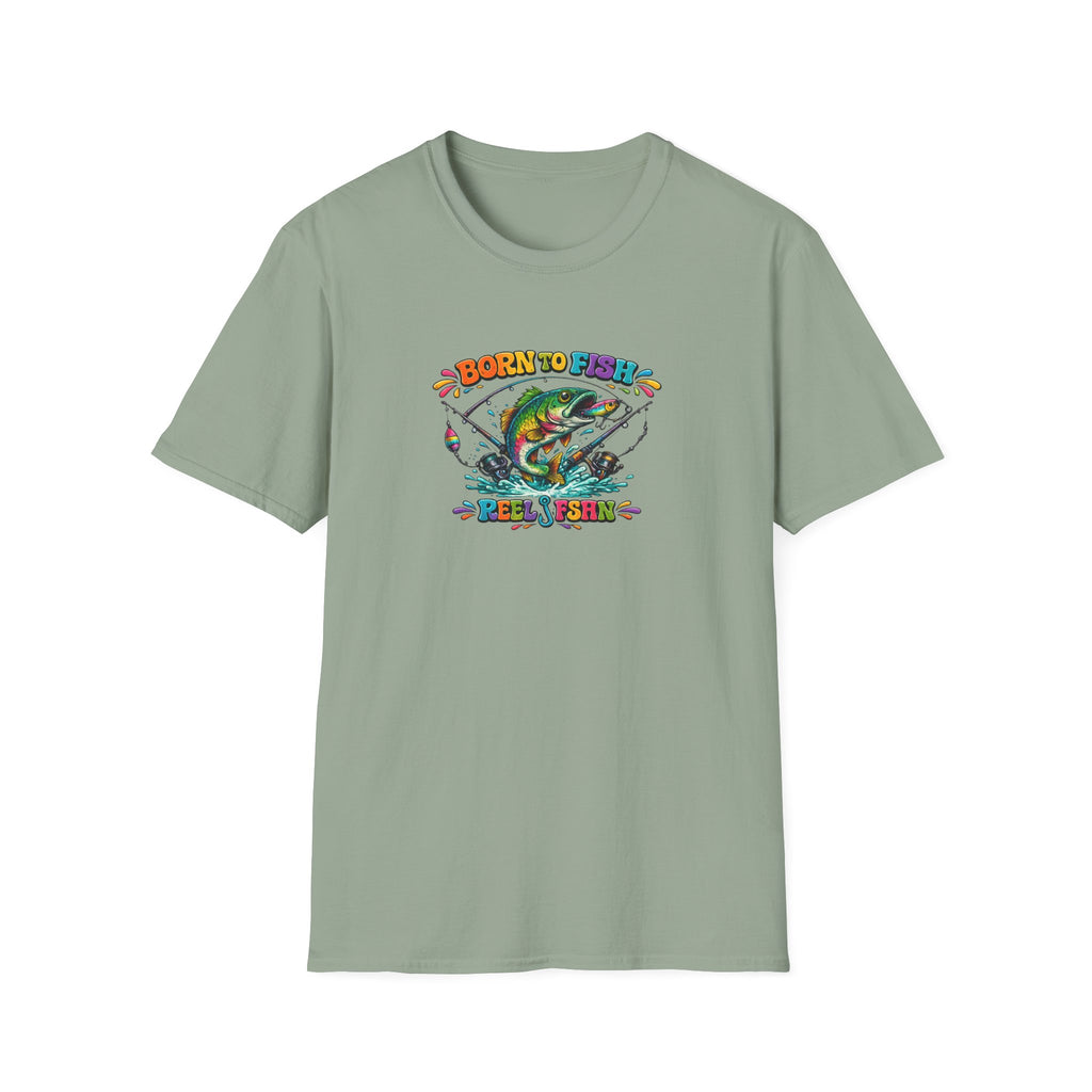 Born To Fish Funky Print T-Shirt