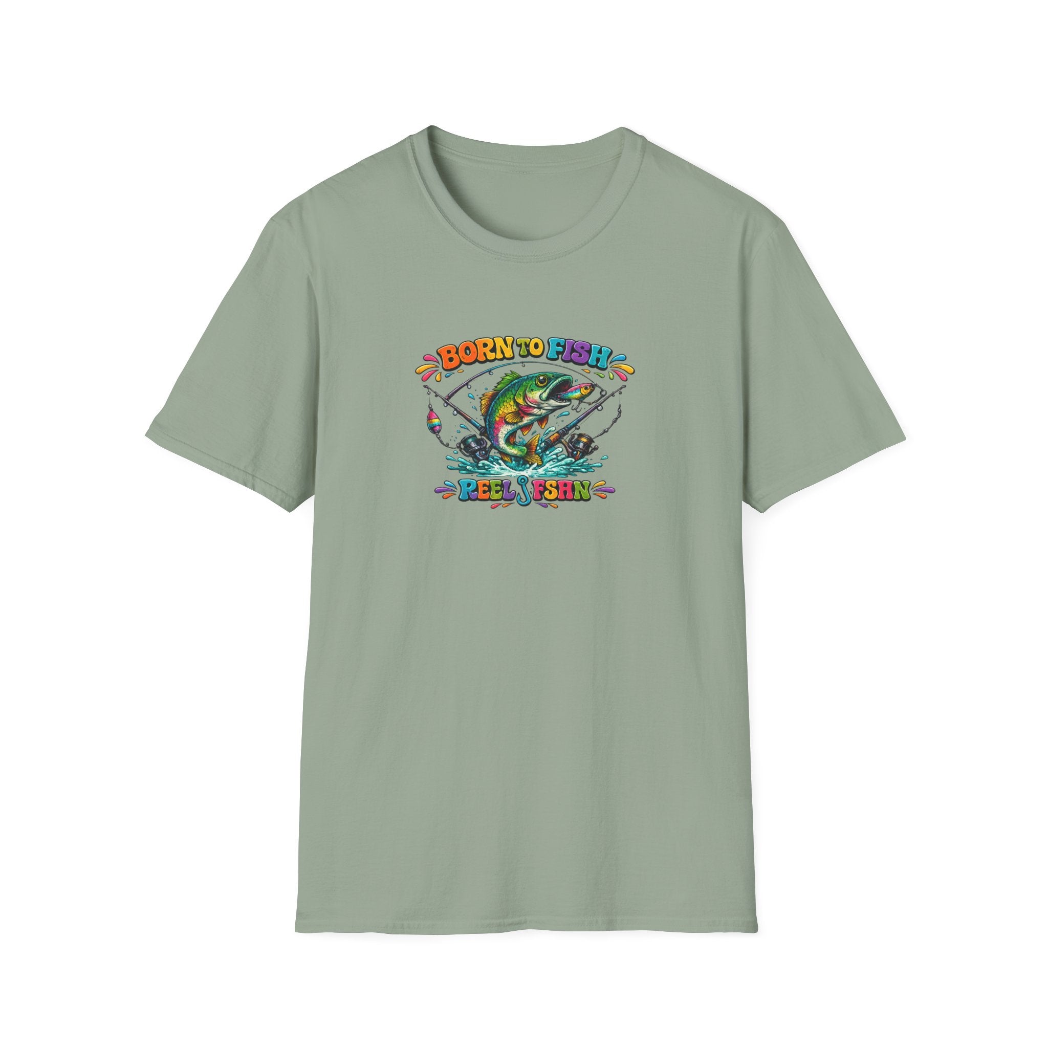 Born To Fish Funky Print T-Shirt