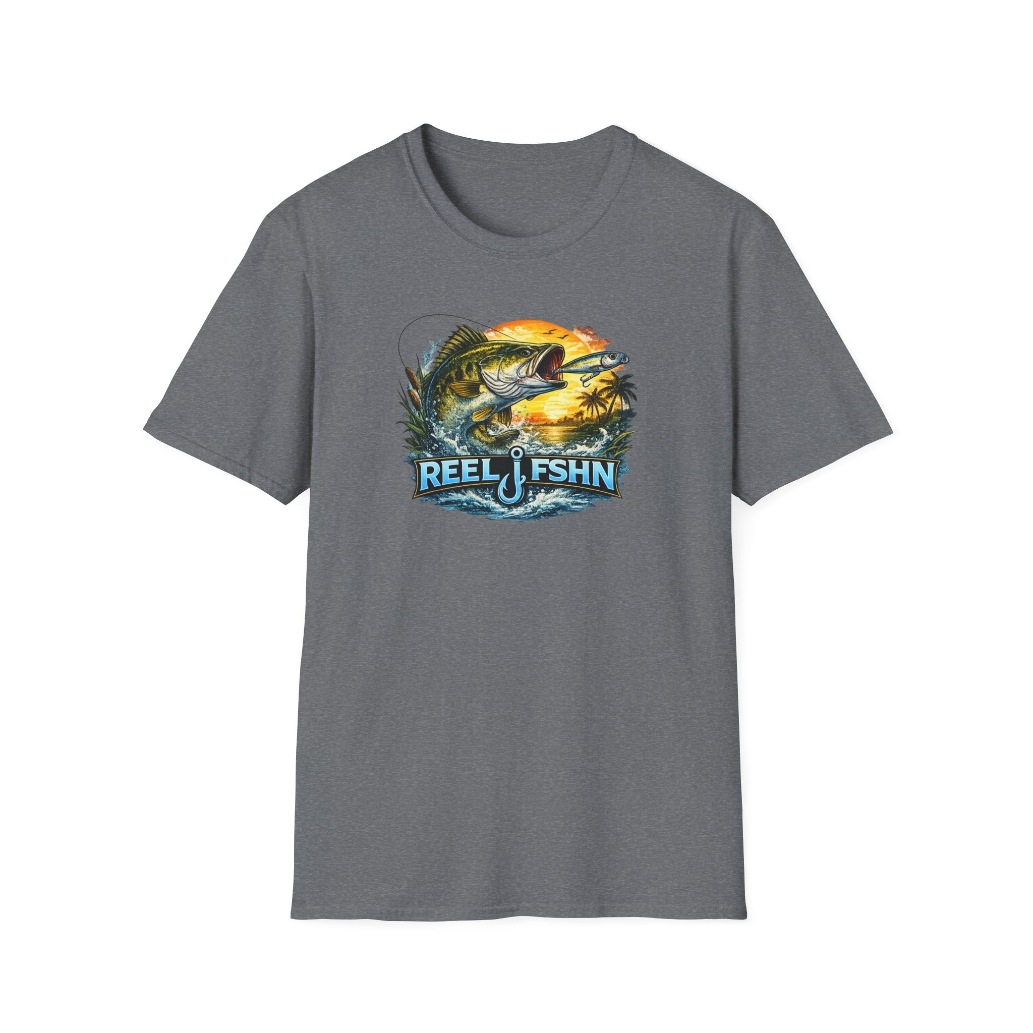 Bass with REEL FSHN Logo T-Shirt