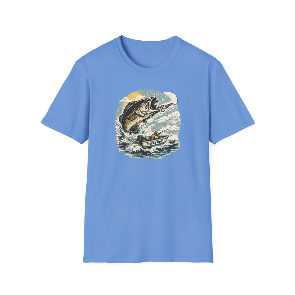 Bass Graphic with Boat T-Shirt