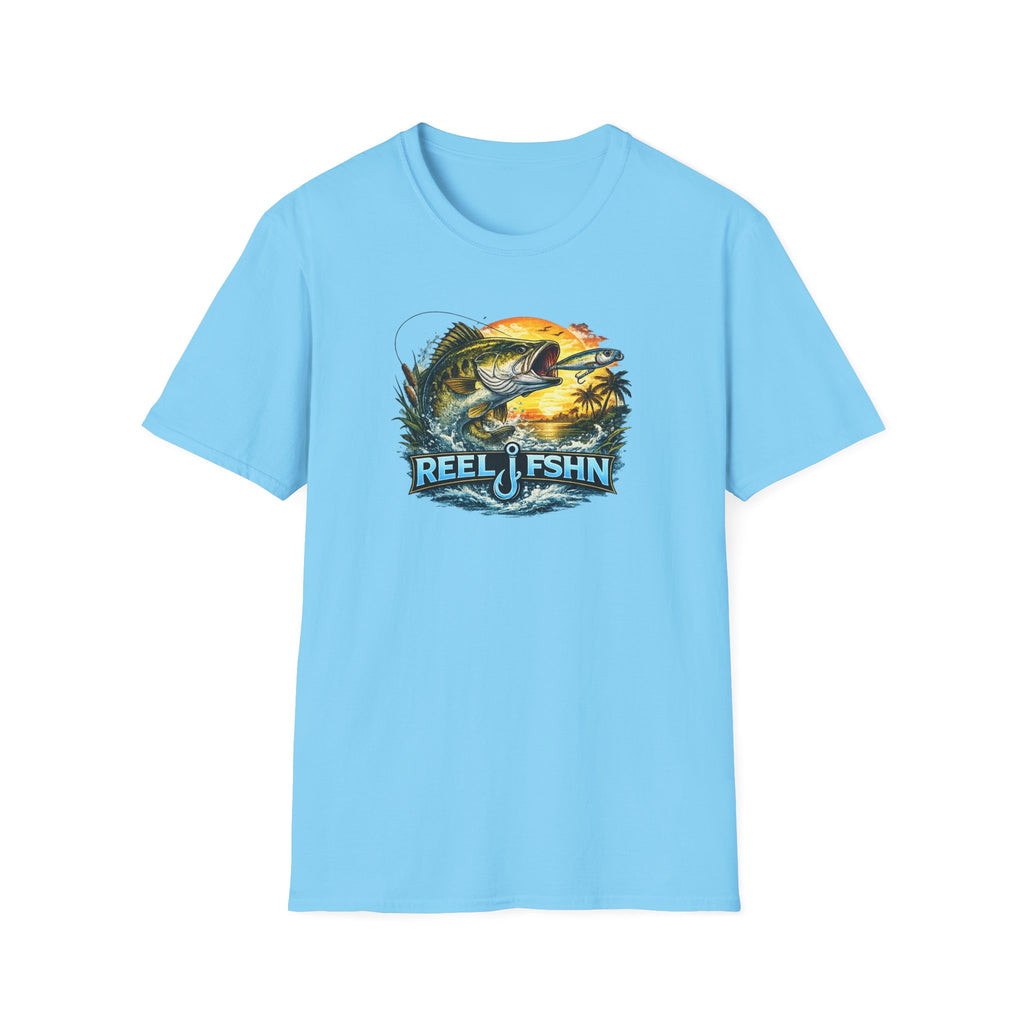 Bass with REEL FSHN Logo T-Shirt