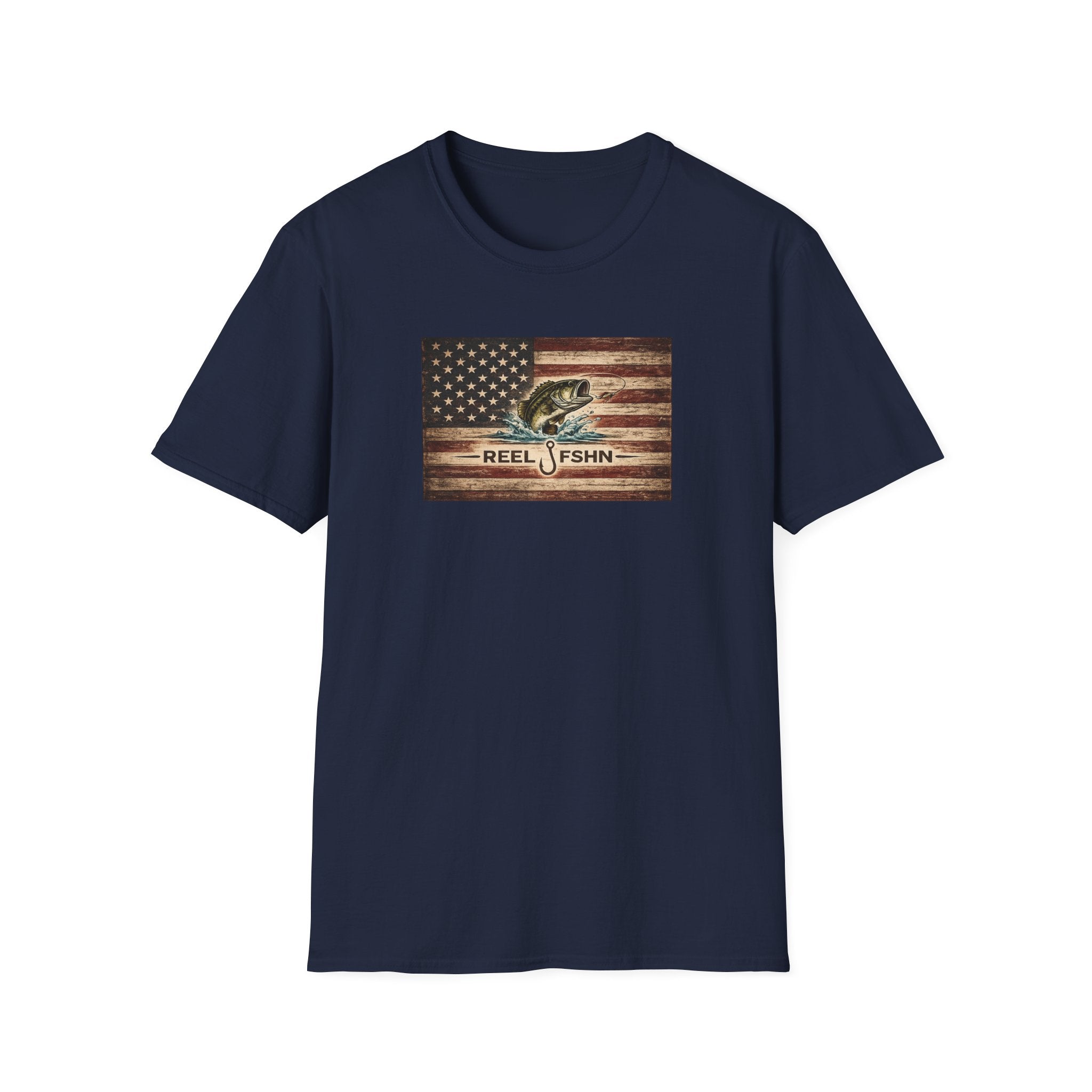American Flag With Bass T-Shirt