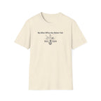 Comfort Colors natural speckled t-shirt with "My Other Office Has Better Fish" text and fishing boat graphic.